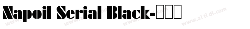 Napoil Serial Black字体转换